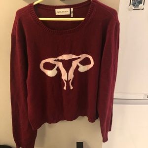 Never Worn Rachel Antonoff female reproductive anatomy sweater